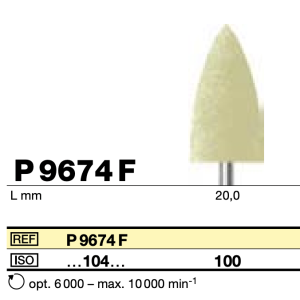 Goma para pulido de acrilico para pieza de mano pimpollo F